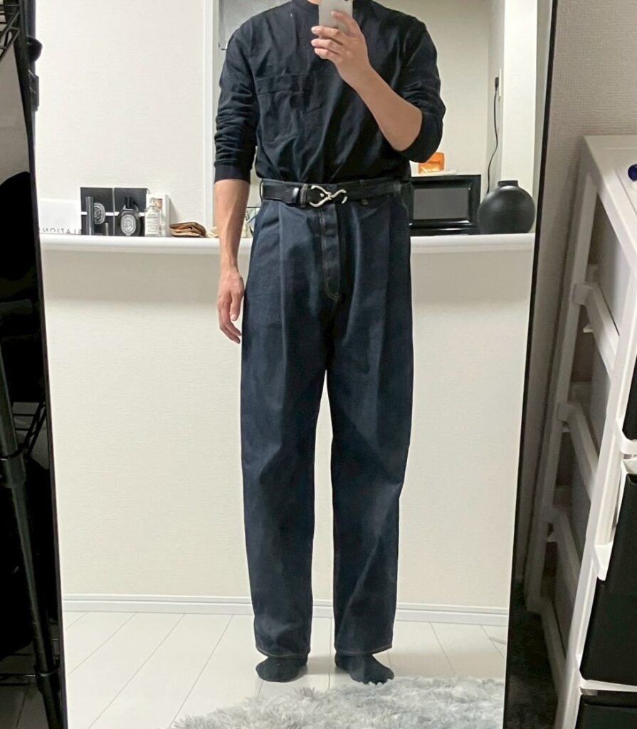 SUBLATIONS　デニム　着用画像　シルエット